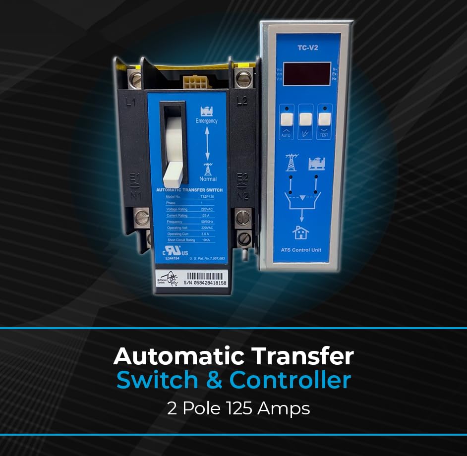 Amazon.com: Transfer Switch TCS2P125-22M | 125 Amps (2 Pole) 50/60